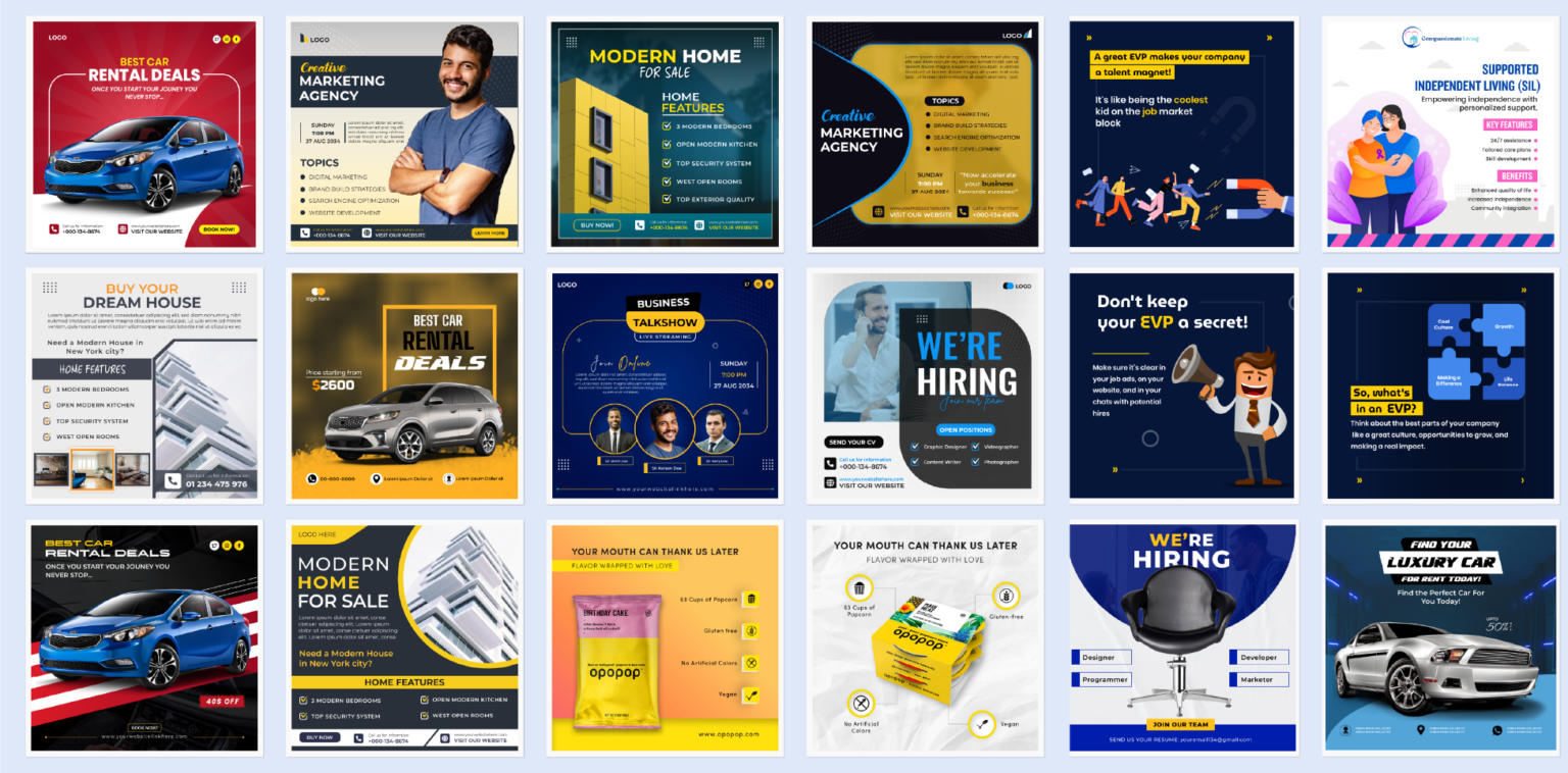 social media design template